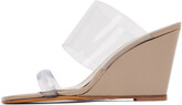 Thumbnail for your product : Maryam Nassir Zadeh Transparent & Brown Olympia Wedge Sandals