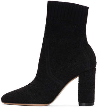Gianvito Rossi Black Boucle Ankle Boots
