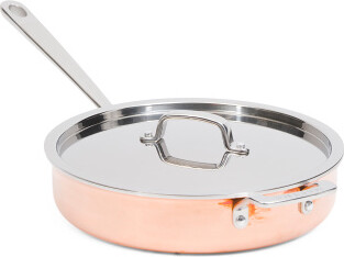 TJMAXX 3.5Qt Tri-Ply Stainless Steel Copper Saute Pan