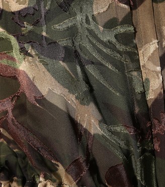 Preen by Thornton Bregazzi Octavia silk-blend camouflage dress