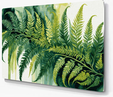 Hokku Designs Botanical Royal Fern Green Metal Wall Art