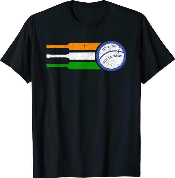 Bluetonic Cricket India Cricket Team Tshirt Indian Cricket Fan Flag T