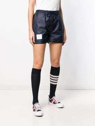 Thom Browne Logo-Patch Track Shorts