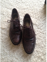 Thumbnail for your product : BA&SH Brown Leather Flats