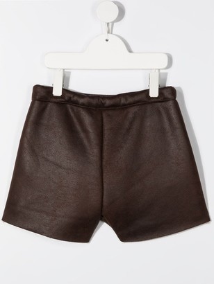 Douuod Kids Leather Look Shorts