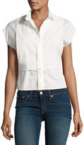 Thumbnail for your product : Rag & Bone Stevie Short-Sleeve Bib Shirt, Bright White
