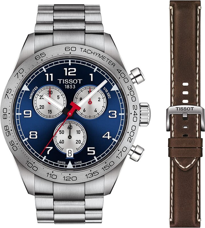 Tissot mens PRS 516 Chronograph 316L stainless steel case Quartz Watch Set