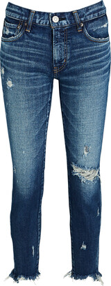 Moussy Vintage Glendele Distressed Mid-Rise Skinny Jeans