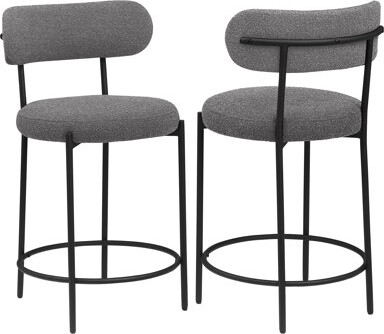 Hokku Designs Mitsuda Boucle Upholstered Chair Cream