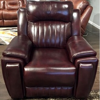 Southern Motion 44" Wide Genuine Leather Wall Hugger Standard Recliner