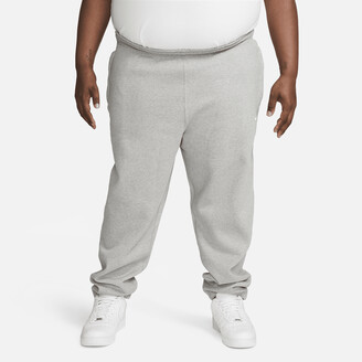 Nike Men's Solo Swoosh Fleece Pants in Grey - ShopStyle