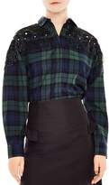Thumbnail for your product : Sandro Cocotier Beaded Tartan Shirt