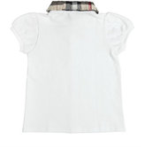 Thumbnail for your product : Burberry Check Collar Cotton Piqué Polo Shirt