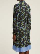 Thumbnail for your product : Altuzarra Strada Dip-dye Ruched Silk Dress - Womens - Black Multi
