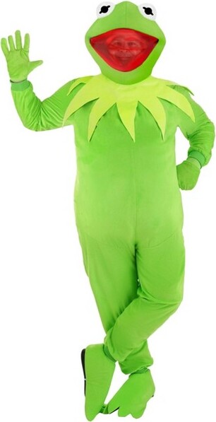 HalloweenCostumes.com2XMenMen'sPlusSizeDisneyKermitCostume,Red/Green/Green
