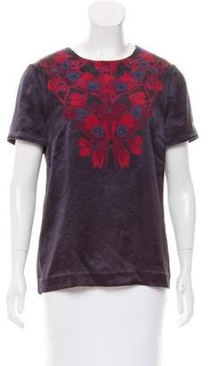 Tory Burch Embellished Short Sleeve Top