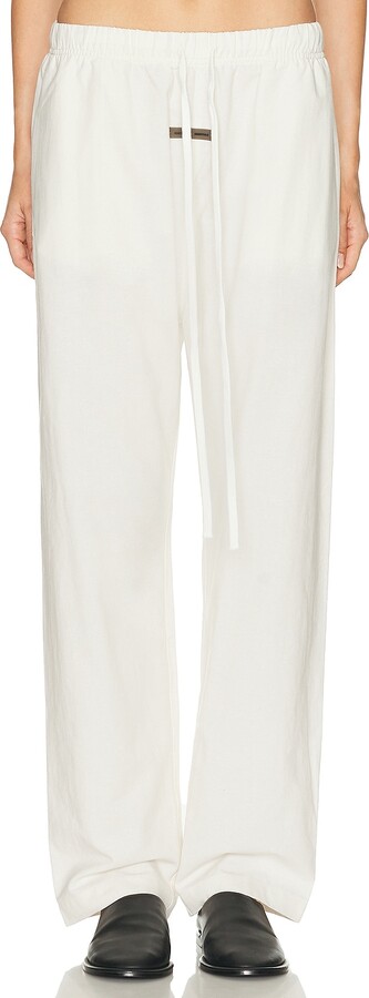 Essentials Brushed Oxford Relaxed Pant in White