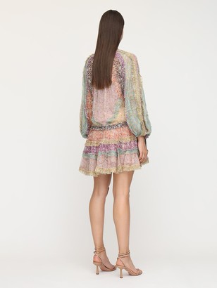 Zimmermann Carnaby Ruffled Silk Chiffon Mini Dress