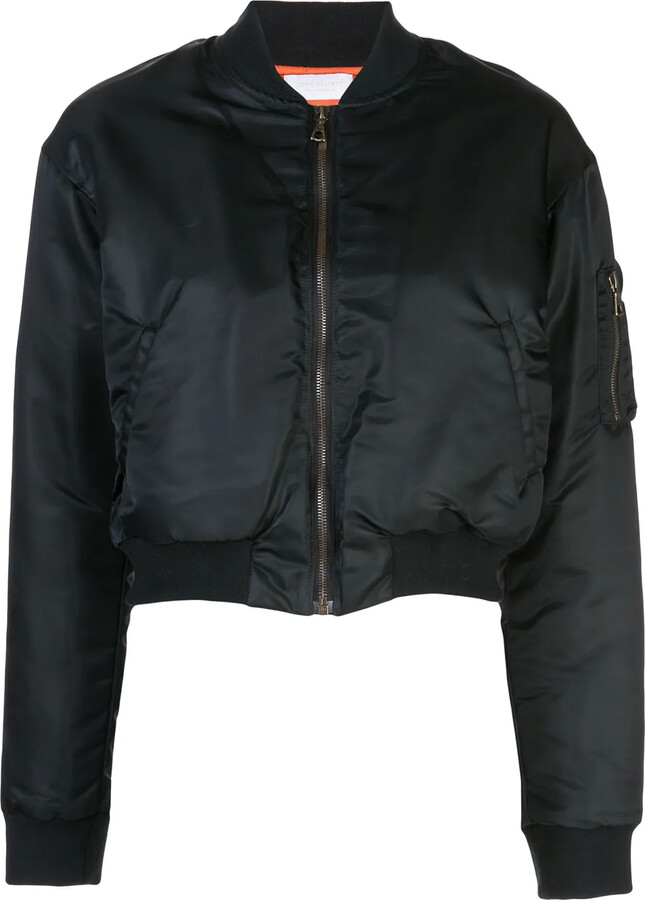 cropped black bomber