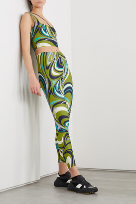 Pucci Printed Stretch Leggings - Green - ShopStyle