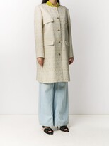 Thumbnail for your product : Chanel Pre Owned Logo-Embroidered Collarless Coat