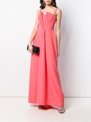 Emporio Armani Pleat Detail Evening Dress