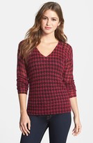 Thumbnail for your product : MICHAEL Michael Kors Houndstooth V-Neck Sweater