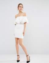 Thumbnail for your product : Endless Rose Knitted Ruffle Mesh Panel Mini Dress