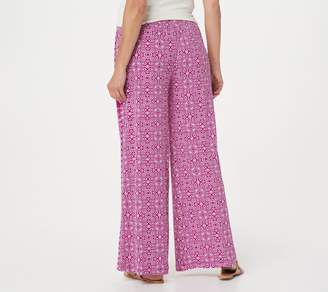 Women With Control Attitudes by Renee Regular Como Jersey Printed Wide Leg Pants