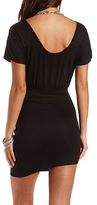 Thumbnail for your product : Charlotte Russe Asymmetrical Knotted Dolman Dress