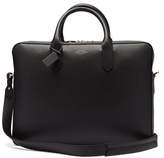 Thumbnail for your product : Smythson Panama Leather Briefcase - Mens - Black