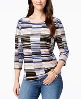 Thumbnail for your product : JM Collection Petite Jacquard-Print Top, Created for Macy's