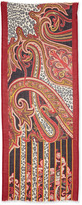 Thumbnail for your product : Etro Leopard-Print Cashmere Wrap, Red/Multi