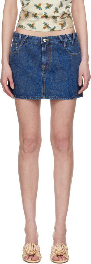 Vivienne Westwood Blue Foam Denim Miniskirt