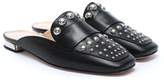 Thumbnail for your product : Daniel Rocka Black Leather Studded Backless Loafers