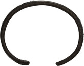 Thumbnail for your product : Maison Margiela Black Distressed Leather Cuff Bracelet
