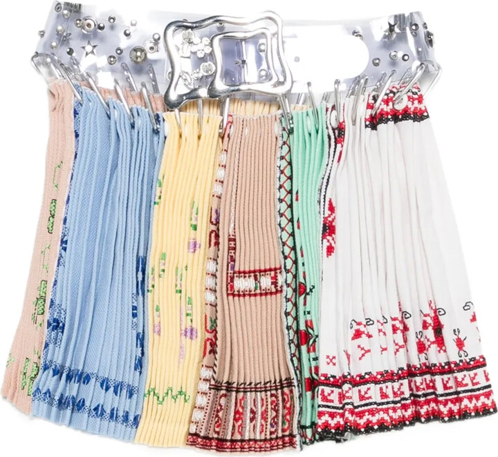 Chopova Lowena Pleated Carabiner Skirt