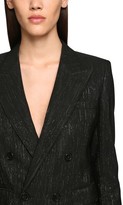 Thumbnail for your product : Saint Laurent Ottoman Double Breasted Lame Blazer