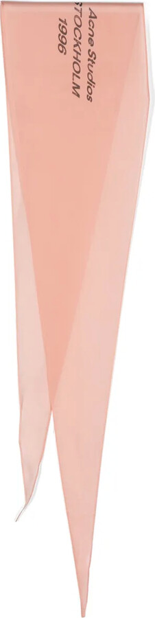 Acne Studios Logo-Print Silk Scarf
