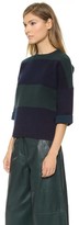 Thumbnail for your product : Derek Lam Short Sleeve Combo Sweater