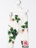 Thumbnail for your product : Dolce & Gabbana Children Rose Print Leggings