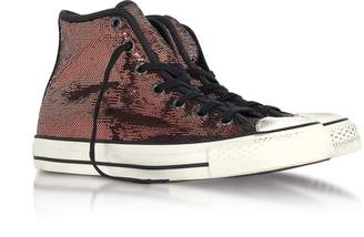Converse Limited Edition Chuck Taylor All Star High Distressed Ox Copper & Black Sequins Sneakers
