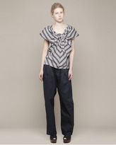 Thumbnail for your product : Tsumori Chisato striped blouse w/ tie