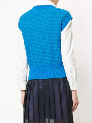 Coohem argyle knit pullover
