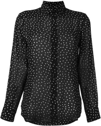Saint Laurent polka dot embellished shirt