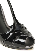 Thumbnail for your product : Dolce & Gabbana Embellished Patent-leather Platform Sandals