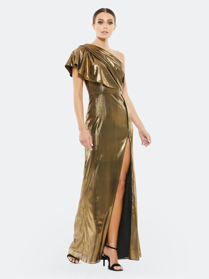 bronze evening gown