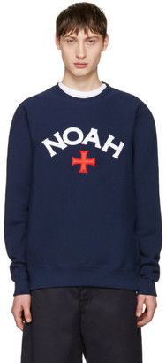 Noah Nyc Navy Varsity Logo Sweatshirt