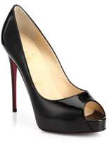 Thumbnail for your product : Christian Louboutin New Very Prive 120 Patent Leather Peep Toe Pumps