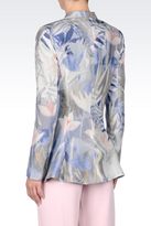 Thumbnail for your product : Giorgio Armani Crew Neck Jacket In Printed Silk